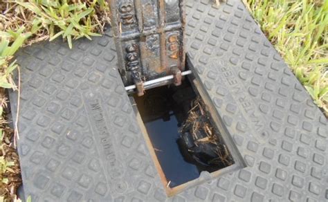 water leaking into electric meter box|water meter box full of.